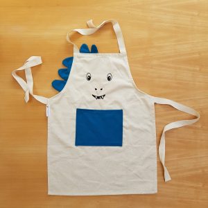 Tablier enfant dinosaure brodé artisanal