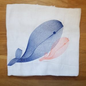 Lange brodé Baleine personnalisable