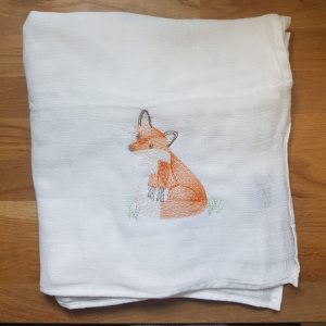 Lange brodé Renard personnalisable.