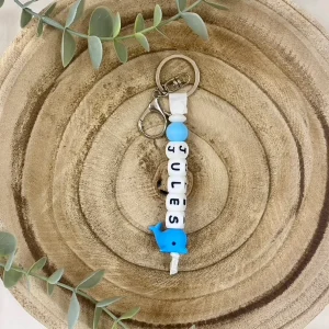 Porte-clé baleine et bleu