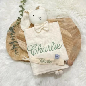 Coffret lapin crème + attache tétine