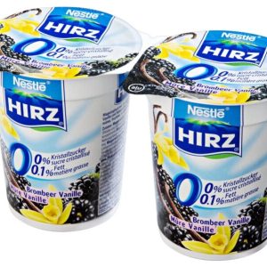 Yogourt 0% Mûres/Vanille Hirz 180 g 2 X