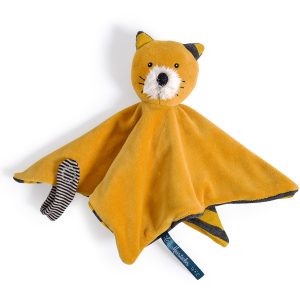 DOUDOU ATTACHE-TÉTINE CHAT LULU « LES MOUSTACHES »