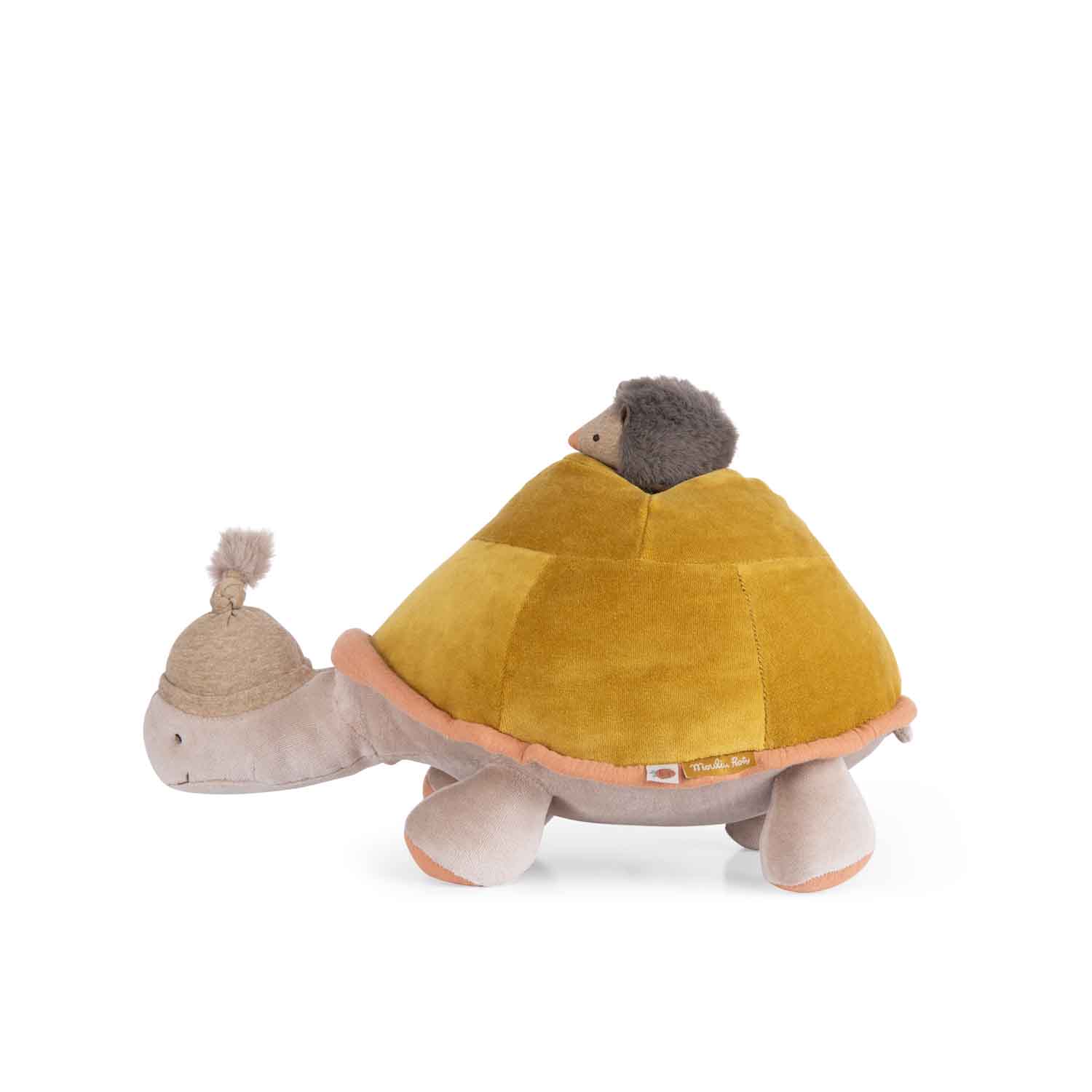 PELUCHE GRANDE TORTUE D’ACTIVITÉS « TROIS PETITS LAPINS » – MOULIN ROTY – Image 5