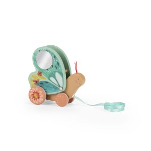 PAPILLON EN BOIS À TIRER TROIS PETITS LAPINS MOULIN ROTY