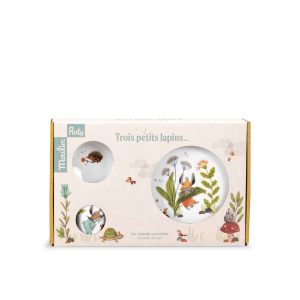 SET VAISSELLE PORCELAINE « TROIS PETITS LAPINS »