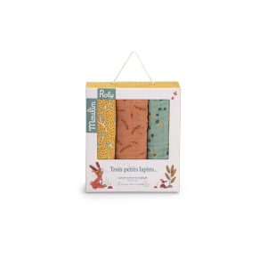 SET DE 3 LANGES « TROIS PETITS LAPINS » – MOULIN ROTY
