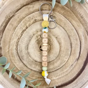 Porte-clé personnalisé en perles – Création en live