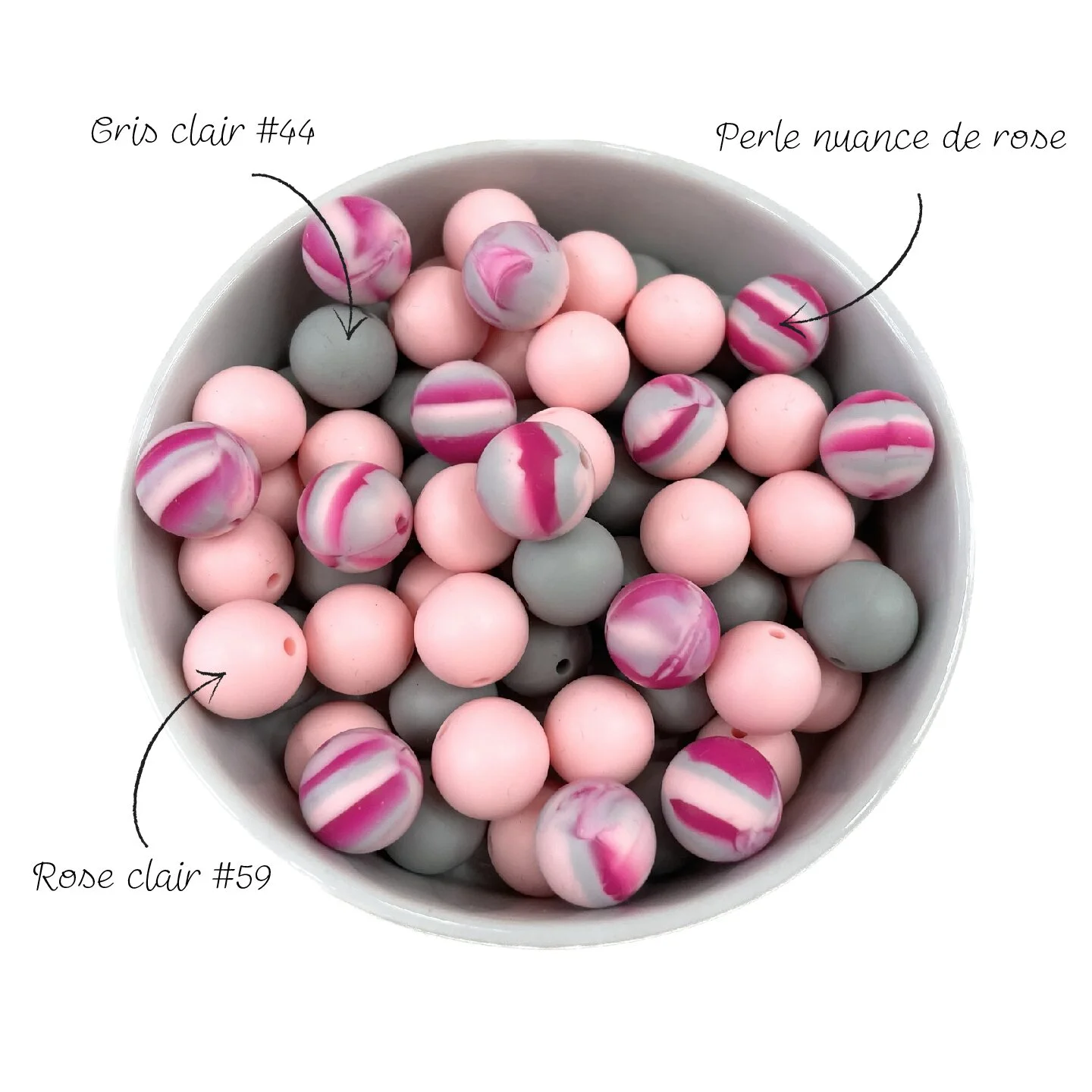 Perle nuance de rose 12 mm – Image 3