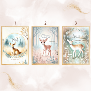 Affiche De Naissance Faon