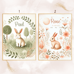 Affiche De Naissance Lapin