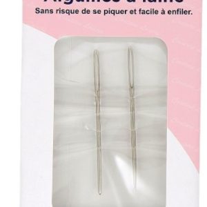 Aiguilles à laine x2 métal