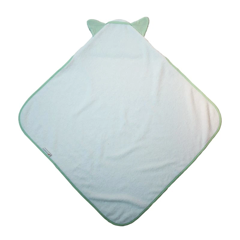 Cape de bain bébé chat mer verte – Image 4