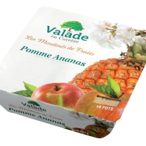 Compote Pomme-Ananas Valade 4x 100 gr