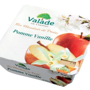 Compote Pomme-Vanille Valade 4x 100 gr