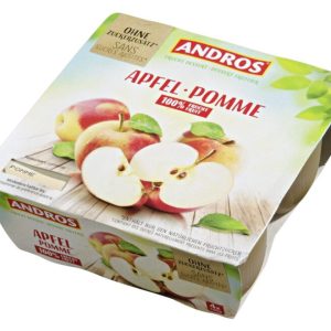 Compote Pomme s/Sucres Andros 4x 100 gr