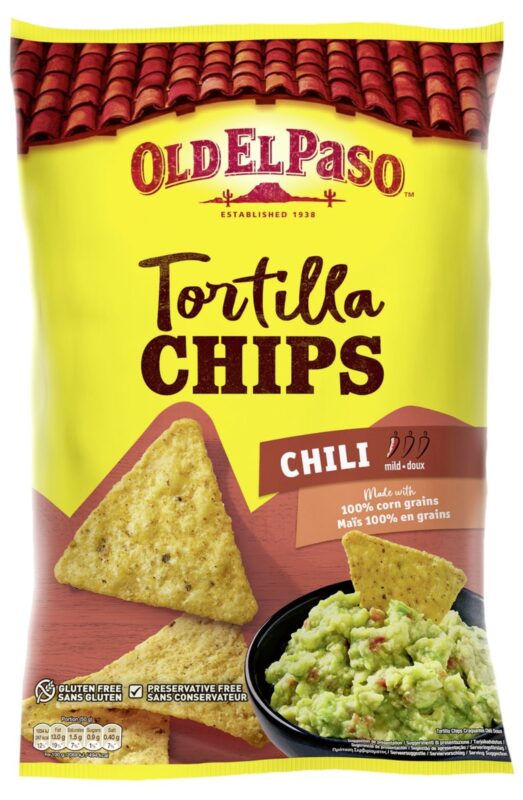 Crunchy Tortilla Chips Chili Old El Paso 185 g