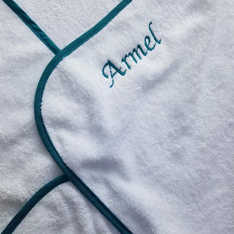 Cape de bain bébé chat mer verte – Image 7