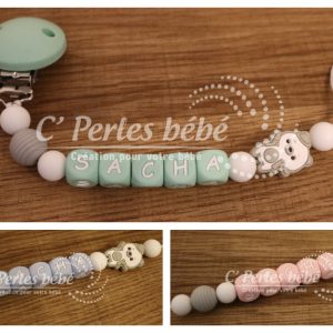 Attache tétine ourson