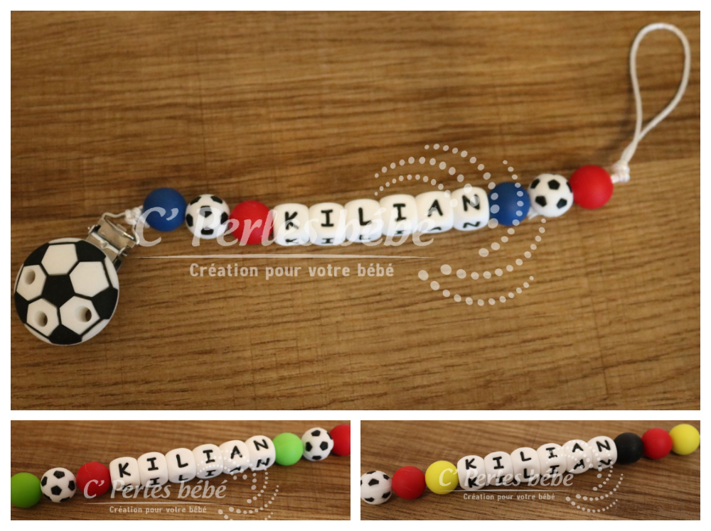 Attache tétine drapeau