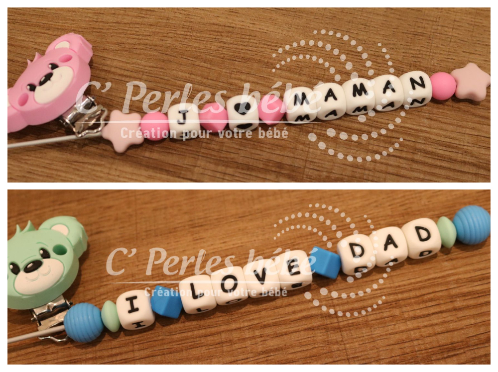 Attache tétine j’aime …