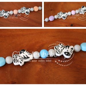 Attache tétine zèbrounet