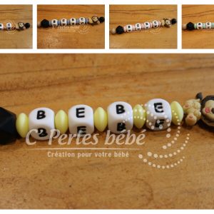 Attache tétine / Attache doudou baby lion