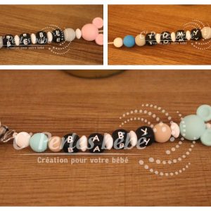 Attache tétine / doudou Mickey Mouse