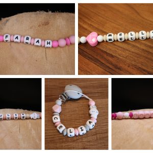 Attache tétine prénom fille