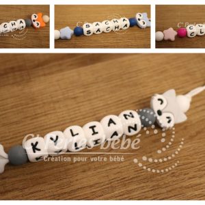 Attache tétine renardeau