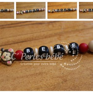 Attache tétine / Attache doudou mini lion