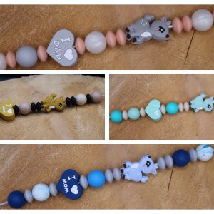 Attache tétine classique faon