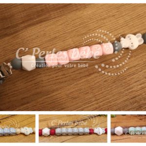 Attache tétine lapin