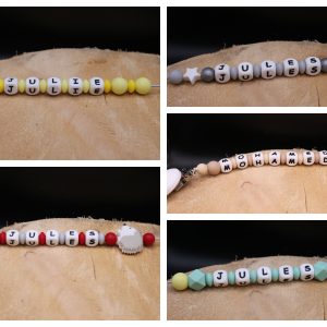 Attache tétine personnalisé mixte