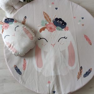 Tapis Lapin / Minky Rose clair