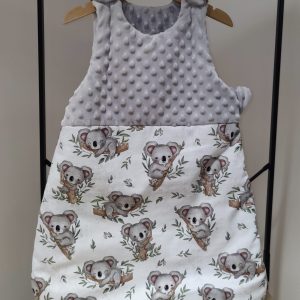 Gigoteuse mi-saison 0-6 mois Tissu exclusif koala / Minky gris clair