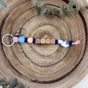 Porte-clé stéthoscope et bleu marine