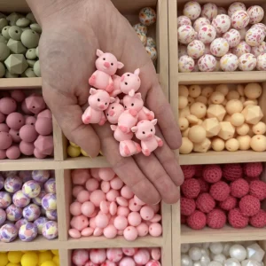 lot de 10 perles cochon