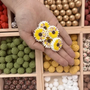 Perle tournesol papillon