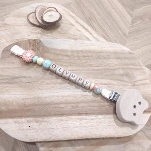 Attache tétine fantaisie bubble flower