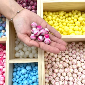 Perle nuance de rose 12 mm