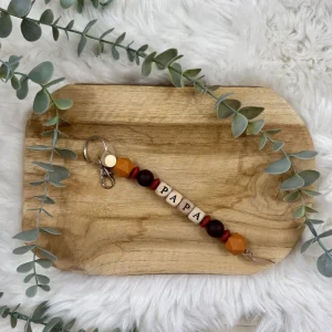 Porte-clés papa ocre / marron