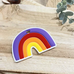 Jouet arc-en-ciel sensoriel – Silicone apaisant pour bébé