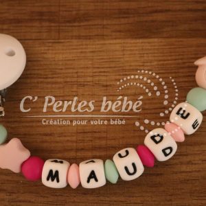 Attache tétine pingouin color