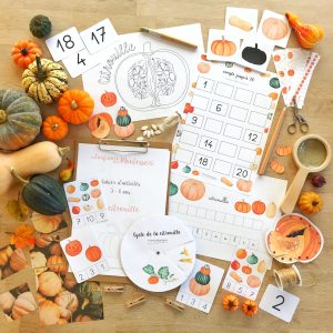 Cahier d’activités sur le thème de la citrouille (inclus dans le Pack Citrouille) – PDF à télécharger