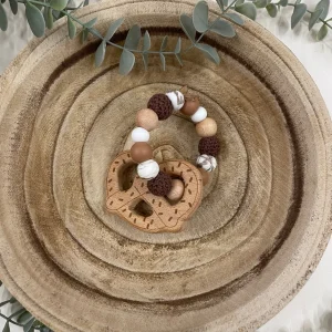 Anneau de dentition kamel et bois