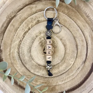 Porte-clé noir et léopard