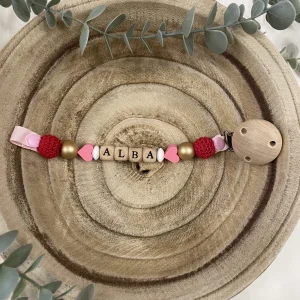 Attache tétine Saint-Valentin