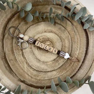 Porte-clé rayures kamel