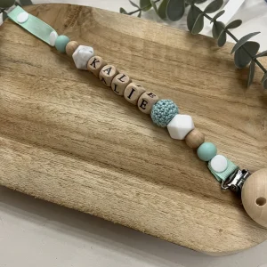 Attache tétine vert mint